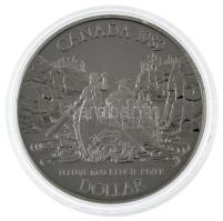 Kanada 1989. 1D Ag "MacKenzie folyó" tanúsítvánnyal, kapszulában, eredeti dísztokban T:PP ...