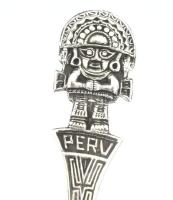 Ezüst(Ag) perui csavart nyelű koktélkanál, jelzett, h: 24,5 cm, nettó: 34,2 g