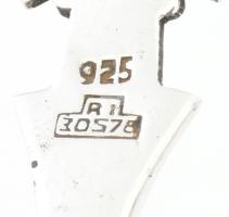 Ezüst(Ag) perui csavart nyelű koktélkanál, jelzett, h: 24,5 cm, nettó: 34,2 g