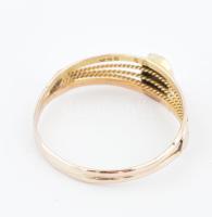 14k arany (Au) gyűrű, jelzéssel, m: 55, nettó: 1 g