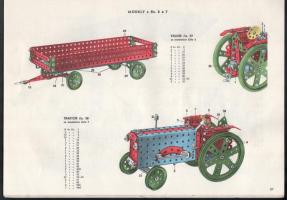cca 1970 Merkur építőjáték prospektusa, cseh nyelven, 47+1 p