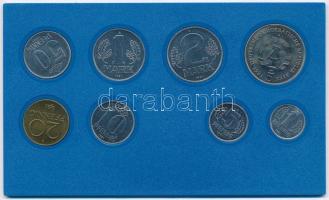 NDK 1981. 1pf-5M (8xklf) forgalmi sor plasztik tokban T:UNC GDR 1981. 1 Pfennig - 5 Mark (8xdiff) coin set in plastic case C:UNC