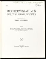 Ernst Lemberger: Meisterminiaturen aus fünf Jahrhunderten. Stuttgart, 1911. Deutsche Verlags-Anstalt.36p +75t. 111 p.Korabeli aranyozott egészvászon kötésben, könyvtest elvált
