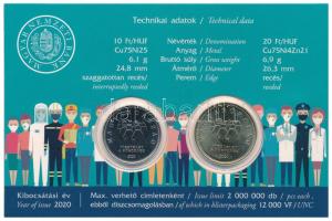 2020. 10Ft Cu-Ni "Tisztelet a hősöknek" + 2020. 20Ft Cu-Ni-Zn "Tisztelet a hősöknek&q...