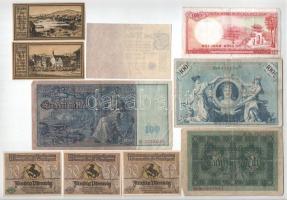 9db-os vegyes német márka és szükségpénz tétel közte Stuttgart 1922. 50pf (2x) + Vietnám 1966. 100D ...