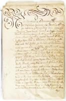 17 db régi okmány, levél, magyar és latin nyelvű kézirat Sárospatak, Szabolcs vármegye, stb