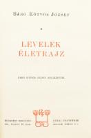 Báró Eötvös József: Levelek, életrajz. Báró Eötvös József Összes Munkái XX. köt. Bp., 1903, Révai, 1 t. + 328+(1) p. Kiadói szecessziós, aranyozott egészvászon-kötés, Gottermayer-kötés, a borítón minimális kopással, foltokkal.