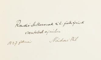 Nádai Pál: Asszonyi pompa. DEDIKÁLT! Dankó Ö rajzaival. Bp., 1926, Világirodalom. Egészvászon-kötésb...