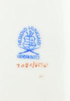 Herendi Viktória mintás fonott díszítéses tálka. Kézzel festett, jelzett, hibátlan, 17x12 cm