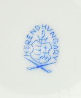 Herend rózsa plasztikás bonbonier, kopással, jelzéssel, m: 7 cm