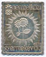 1979. Nemzetközi Gyermekév jelzett Ag bélyegérem (3,42g/0.835/27x22mm) T:UNC (PP) patina