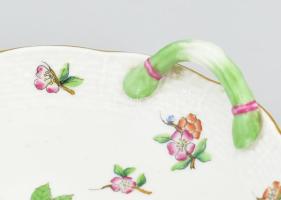 Herend Viktória mintás ékszeres tálka, kézzel festett, jelzett, hibátlan, d: 13,5 cm