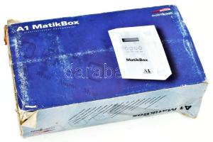 A1 Matikbox riasztóközpont, német nyelvű használati utasítással és szerelési utasítással, csavarhúzó...