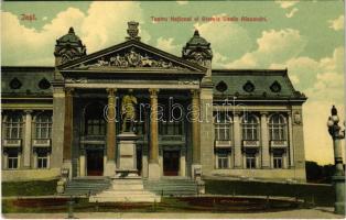 Iasi, Jasi, Jassy, Jászvásár; Teatru National si Statuia Vasile Alexandri / theatre, statue (EK)