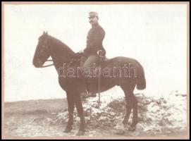 cca 1914 I. világháborús katona fotója díszes kartonon 24x22 cm