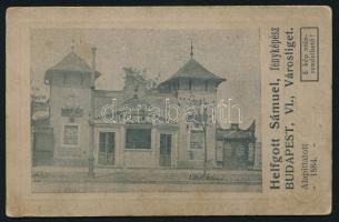 cca 1910 Két gyerek portréja, keményhátú fotó Helfgott Sámuel budapesti műterméből, hátoldalon a műt...