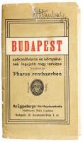 1912 Budapest székesfőváros és környékének legújabb nagy térképe házszámokkal Pharus rendszerben, 95...