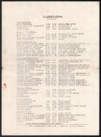 cca 1970-1980 Becsali Csárda Balatonlelle, I. oszt. étterem étlapja, kihajtva: 34x25 cm