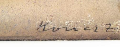 Koncz Zoltán (1915-1994): Váci Dunaág. Akvarell, papír, jelezve jobbra lent, 32,5×44 cm: