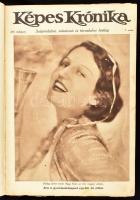 1932 A Képes Krónika c. képes magazin fél évfolyama bekötve Kissé sérült félvászon kötésben