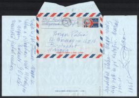 1965 Beregi Oszkár (szül. Berger) (1876-1965) színész autográf levele, Hollywoodból Budapestre küldv...