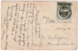 1938 Izsa, Iza (Komárom, Komárno); Felvégi lejáró az Öregdunára, híd. Fogyasztási szövetkezet kiadás...