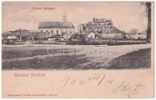 1900 Fülek, Filakovo; látkép, vár. Fénynyomat Divald műintézetéből / Filakovsky hrad / general view, castle (EK)