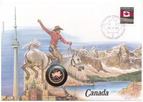 Kanada 1983. 10c felbélyegzett borítékban, bélyegzéssel, német nyelvű leírással T:PP Canada 1983. 10 Cents in envelope with stamp and cancellation, with German description C:PP