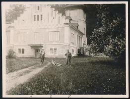 1930 Tordaszentlászló gróf Mikes kastély, nevesített fotó 11x8 cm