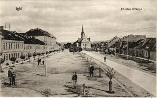 Igló, Zipser Neudorf, Spisská Nová Ves; Fő utca. Dörner Gyula kiadása / main street