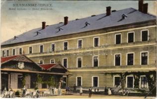 1922 Stubnyafürdő, Túróchévíz, Stubnianske Teplice, Turcianske Teplice; Erzsébet szálloda, vendéglő / Hotel Alzbeta / Hotel Elisabeth / hotel, restaurant (EK)