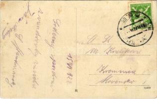 1922 Stubnyafürdő, Túróchévíz, Stubnianske Teplice, Turcianske Teplice; Erzsébet szálloda, vendéglő ...