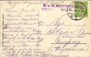 1915 Eperjes, Presov; látkép, üzletek, piac. Eisenstädter I. Gyula kiadása / general view, shops, ma...