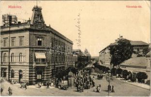 1912 Miskolc, Városház tér, piac, üzlet. Fodor Zoltán kiadása (szakadás / tear)