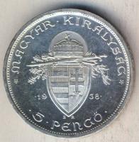 1938. 5P Ag "Szt István" T:1/2+