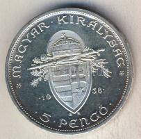 1938. 5P Ag "Szt István" T:1/2+