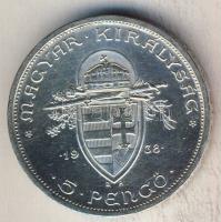 1938. 5P Ag "Szt István" T:1/2+