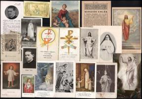 22 db régi szentkép és vallásos képeslap