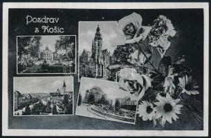 1938 Bozó Gyula (1913-2004) éremtervező, grafikus autográf képeslapja édesanyjának. Kassa visszatért...