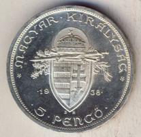 1938. 5P Ag "Szt István" T:1/2+