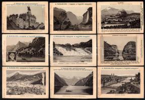 cca 1900 Schicht féle szappan, litho gyűjtőképek 21 db (a világ városai) 12x9 cm