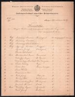 1884-1900 Magyar Bortermelők Országos Szövetkezetének alapszabályai, jelentése és kézzel írt kimutat...