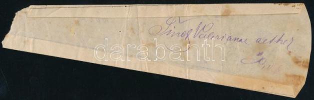 cca 1910 Orosz gyógyszertári recept a cári időkből 22 cm / Russian pharmacy prescription