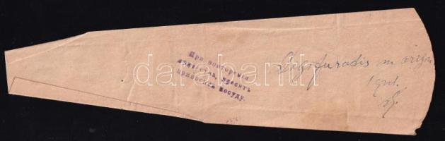 cca 1910 Orosz gyógyszertári recept a cári időkből 22 cm / Russian pharmacy prescription