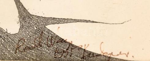 Olvashatatlan jelzéssel: Női akt. Nyomat, ceruza, papír. Üvegezett fakeretben. 28x41 cm