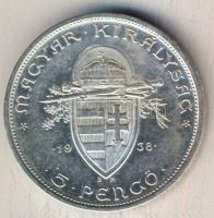 1938. 5P Ag "Szt István" T:1/2+