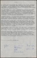 1972 BKV Dózsa kocsiszín földalatti prototípusának próbaüzemével kapcsolatos jegyzőkönyv