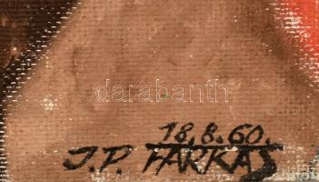 Farkas jelzéssel: Csendélet. Olaj, farost. 55x66 cm