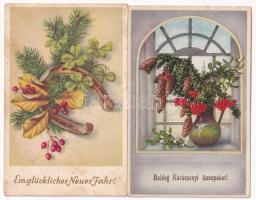 10 db MODERN magyar retro Képzőművészeti Alap üdvözlő képeslap vegyes minőségben / 10 modern retro greeting postcards in mixed quality