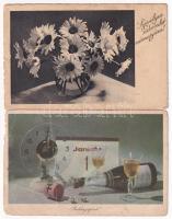 10 db MODERN magyar retro Képzőművészeti Alap üdvözlő képeslap vegyes minőségben / 10 modern retro g...